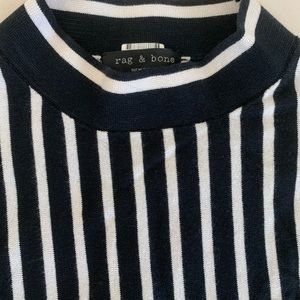 Black and white striped Rag & Bone top